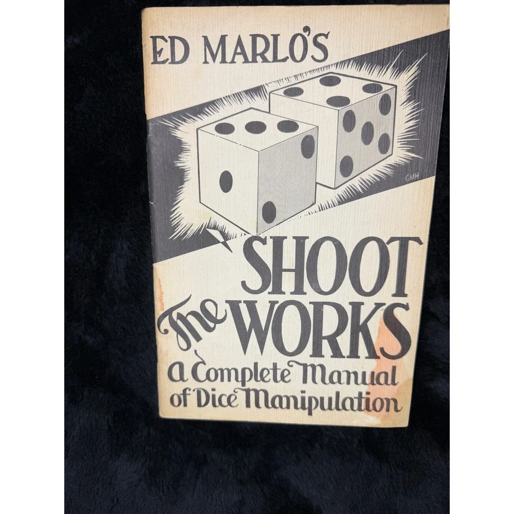 Stained 1943 Ed Marlo Shoot the Works Dice Manipulation Magic Book L.L. Ireland